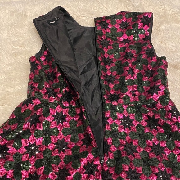 ASOS Star Sequin Tulip Dress - Size 10 - Picture 6 of 8